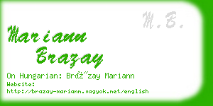 mariann brazay business card